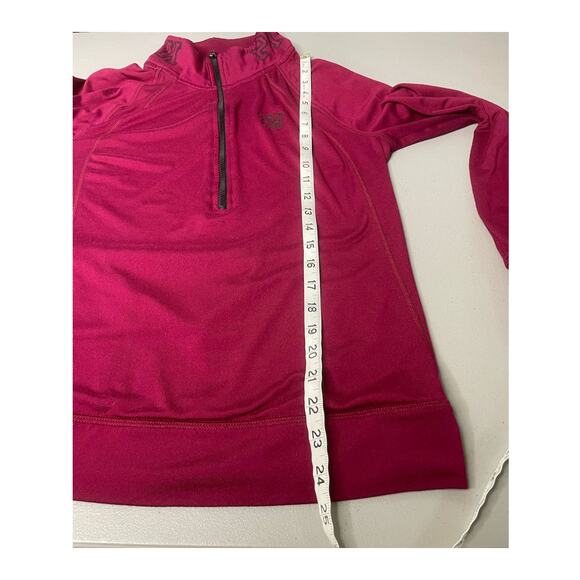 Pink Victoria’s Secret Ultimate Sweater Logo 1/2 Zip Mock Neck Athletic Pink M - Picture 10 of 11